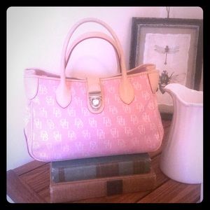 Dooney and Bourke pink and tan used purse
